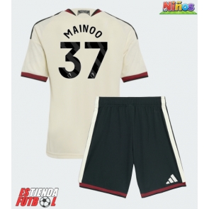 Manchester United Kobbie Mainoo #37 Tercera Equipación Niños 2026-27 Manga Corta (+ Pantalones cortos)
